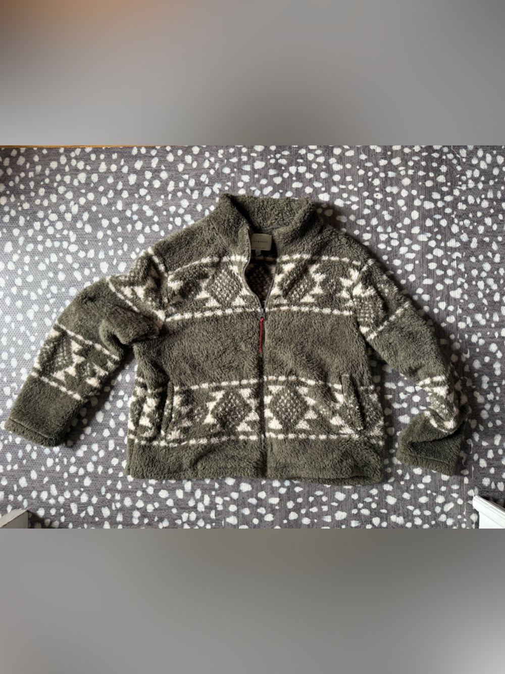 Lucky Brand Olive Green Sherpa Jacket - Size XL